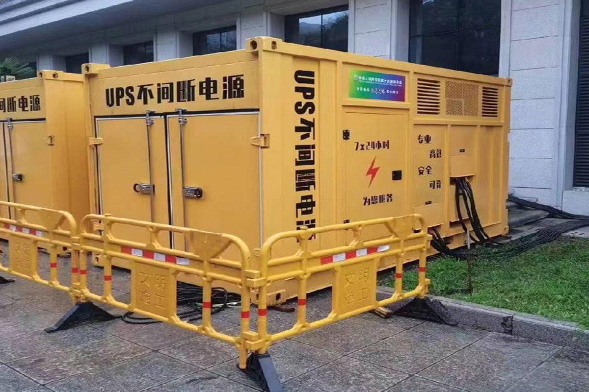 潼南发电机租赁施工现场