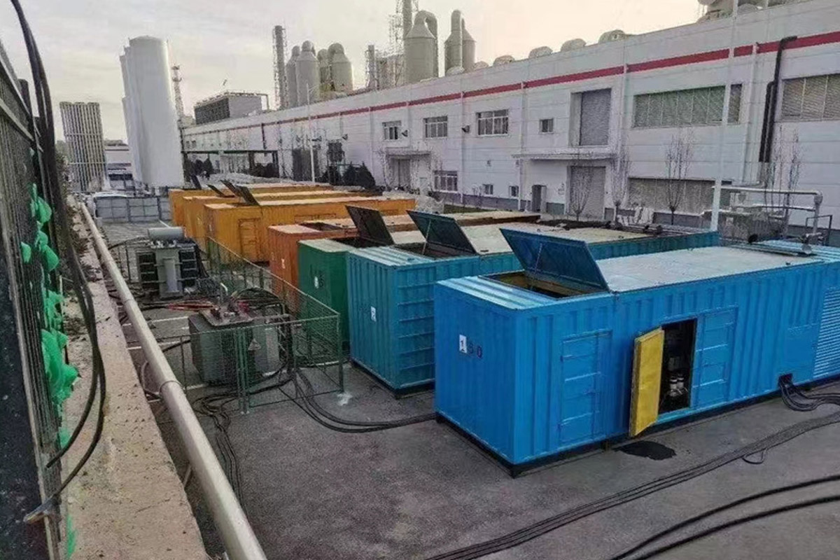 潼南发电机租赁施工现场